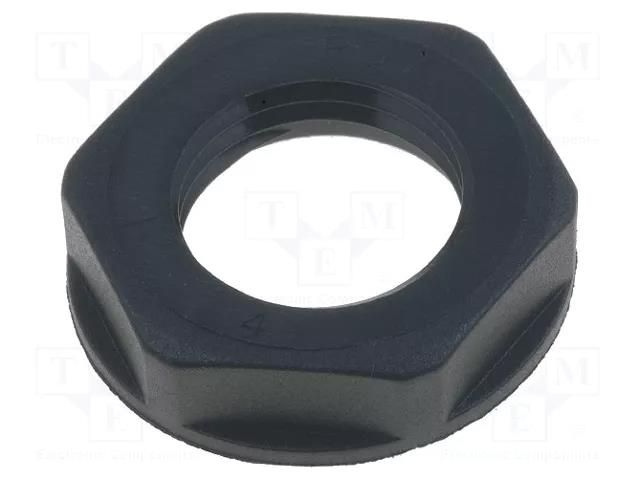 Nut; PG7; polyamide; UL94V-2; 19mm; black; Thread: PG; with flange LAPP SKINTOP-NPG7B