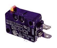 MICROSWITCH, SPDT, 11A, 250V, 200GF D3V-11G2-1C25-K