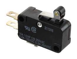 MICROSWITCH, SPDT, 15A, 250V, 4.71N V-155-1A6