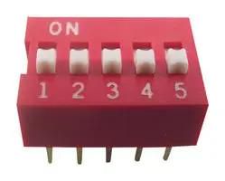DIP SW, SPST-NO, 0.025A, 24V, 5POS, TH KAS1105E