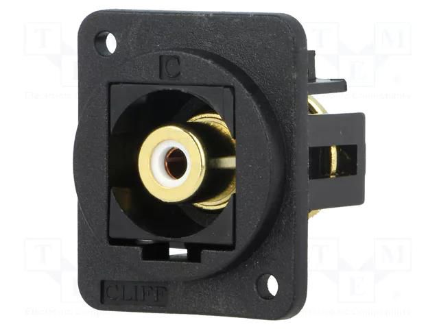 Coupler; RCA socket,both sides; FT; XLR standard; 19x24mm CLIFF CP30231X