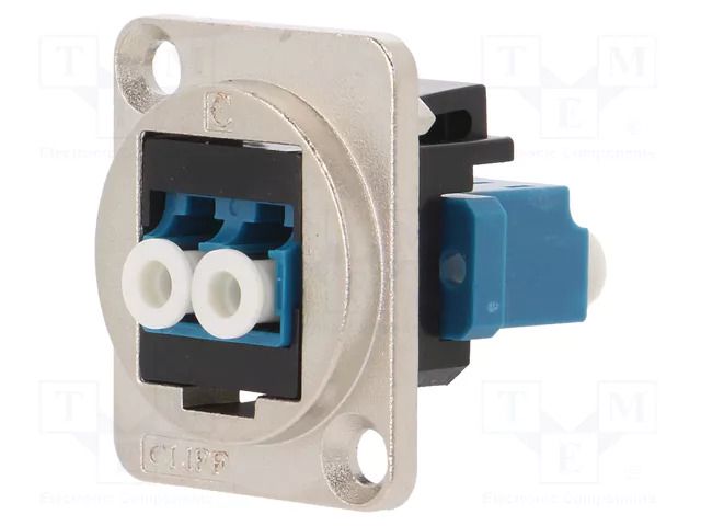 Connector: fiber optic; coupler; single mode duplex (SM); metal CLIFF CP30213MB