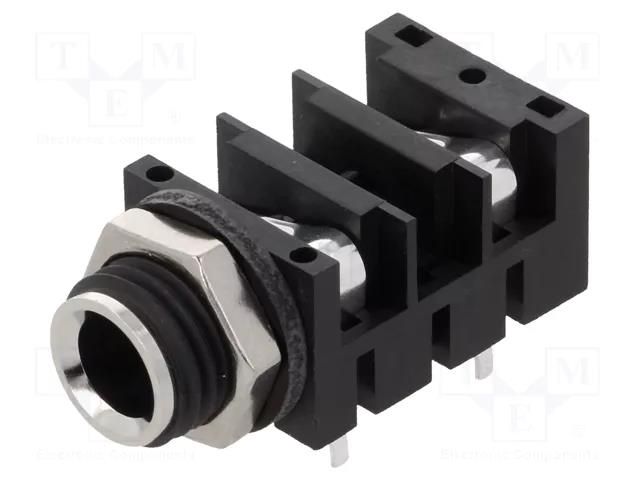 Connector: Jack 6,3mm; socket; female; mono,with double switch AMPHENOL ACJM-MHDR