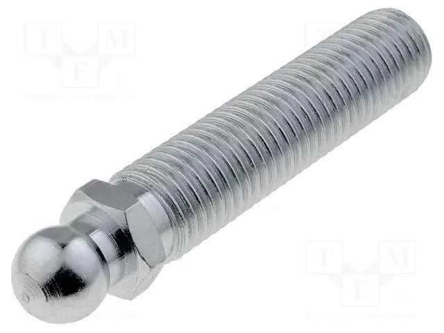 Pin; M16; steel; Ø: 14mm; Plating: zinc; Thread len: 68mm ELESA+GANTER SM-14-M16X68