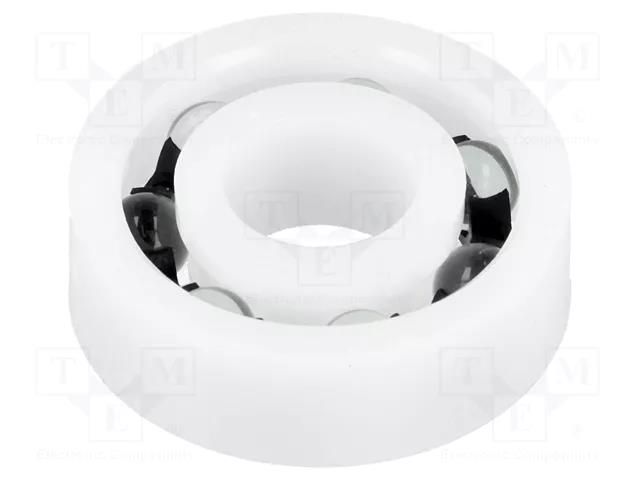 Bearing: ball; Øint: 12mm; Øout: 28mm; W: 8mm; glass; Cage: polyamide IGUS BB-6001-B180-10-GL