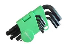 HEX KEY SET, BALL END, 9PCS/CARBON STEEL MP013781