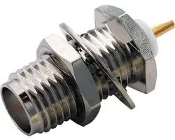 RF/COAXIAL SMA BULKHEAD JACK STR 50 OHM SOLDER 901-9890-RFX