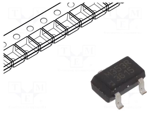 Sensor: magnetic field; -14÷14Gs; 3÷24VDC; SM; SOT23; 20mA HONEYWELL SM353RT