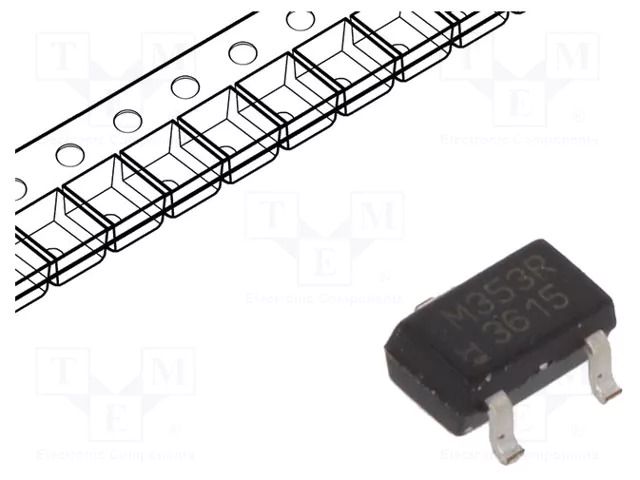 Sensor: magnetic field; -14÷14Gs; 3÷24VDC; SM; SOT23; 20mA HONEYWELL SM353RT