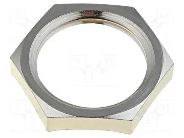 Nut; with earthing; M20; brass; Thk: 3.7mm; Spanner: 24mm; Pitch: 1.5 LAPP SM-PE-M20