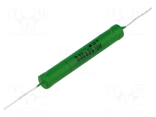 Resistor: metal oxide; 3.3Ω; 10W; ±5%; audio VISATON MOX-3.3R/10W-VS
