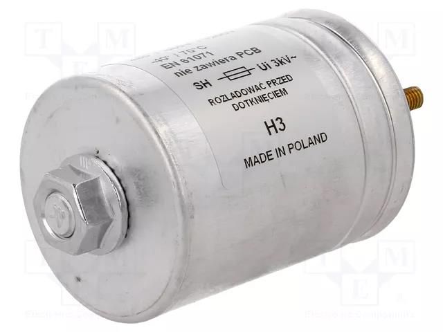 Capacitor: polypropylene; 30uF; Leads: M6 screws; ESR: 4.8mΩ; ±5% MIFLEX MKSPI35-30U/1200