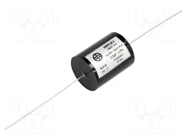 Capacitor: polypropylene; 2.2uF; 600VDC; ±2%; Ø21.9x33mm; -25÷85°C MIFLEX MKP14-2.2U/600
