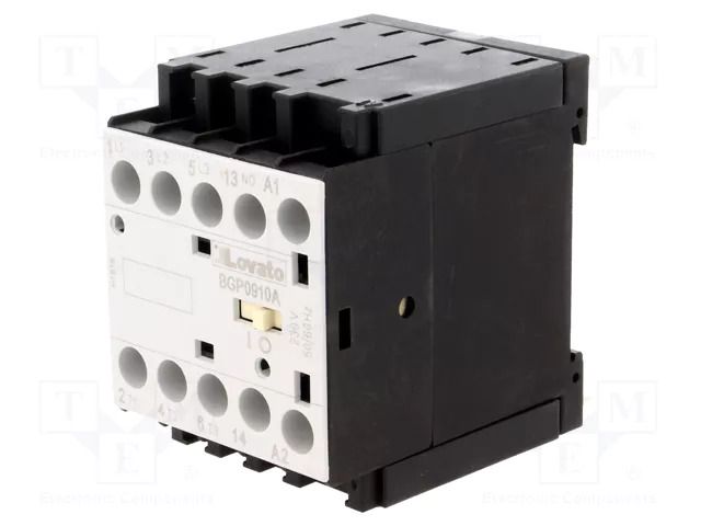 Contactor: 3-pole; NO x3; Auxiliary contacts: NO; 230VAC; 9A; BG LOVATO ELECTRIC 11BGP0910A230