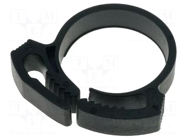 Fixing clamp; ØBundle : 18.5÷21mm; W: 5.9mm; polyamide; black HELLERMANNTYTON SNP14A