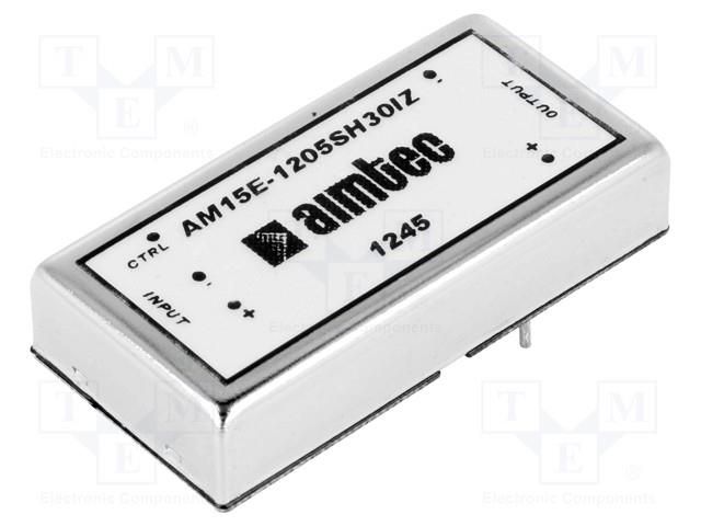 Converter: DC/DC; 15W; Uin: 9÷18V; Uout: 5VDC; Iout: 3A; 2"x1"; OUT: 1 AIMTEC AM15E-1205SH30IZ