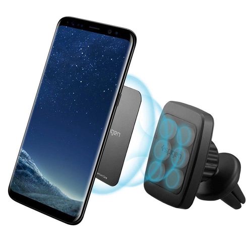 Spigen H12 phone holder for car air vent magnetic - black, Spigen 8809466643101