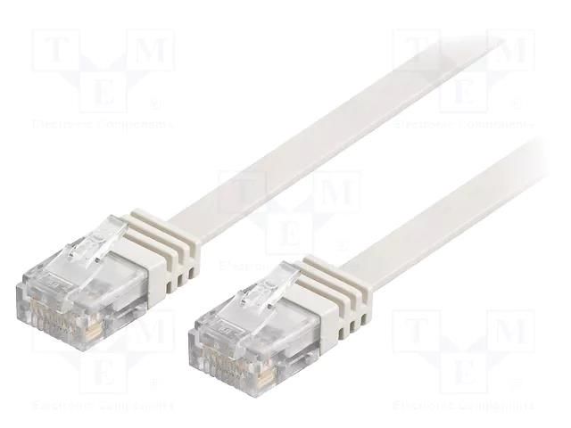 Patch cord; RJ45 plug,both sides; U/UTP; 6; stranded; Cu; PVC; 20m Goobay F.U/UTP6-CU-200WH