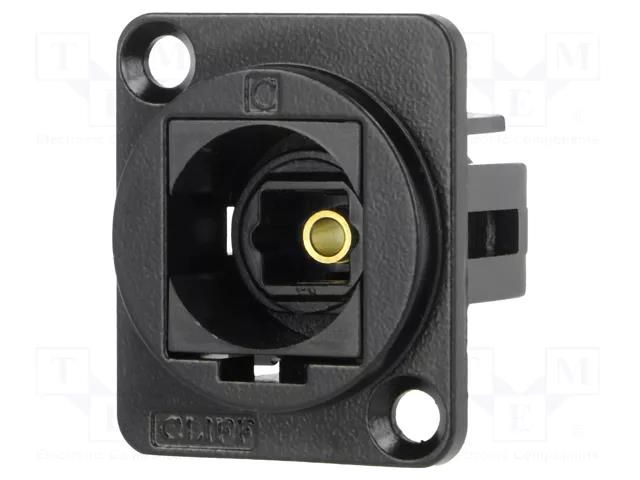 Connector: fiber optic; coupler; Toslink socket,both sides; FT CLIFF CP30217MB