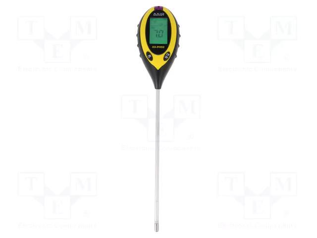 Meter: pH; LCD; 3,5÷9,0pH; Dim: 122x63x36mm; Unit: °C,°F AXIOMET AX-PH02