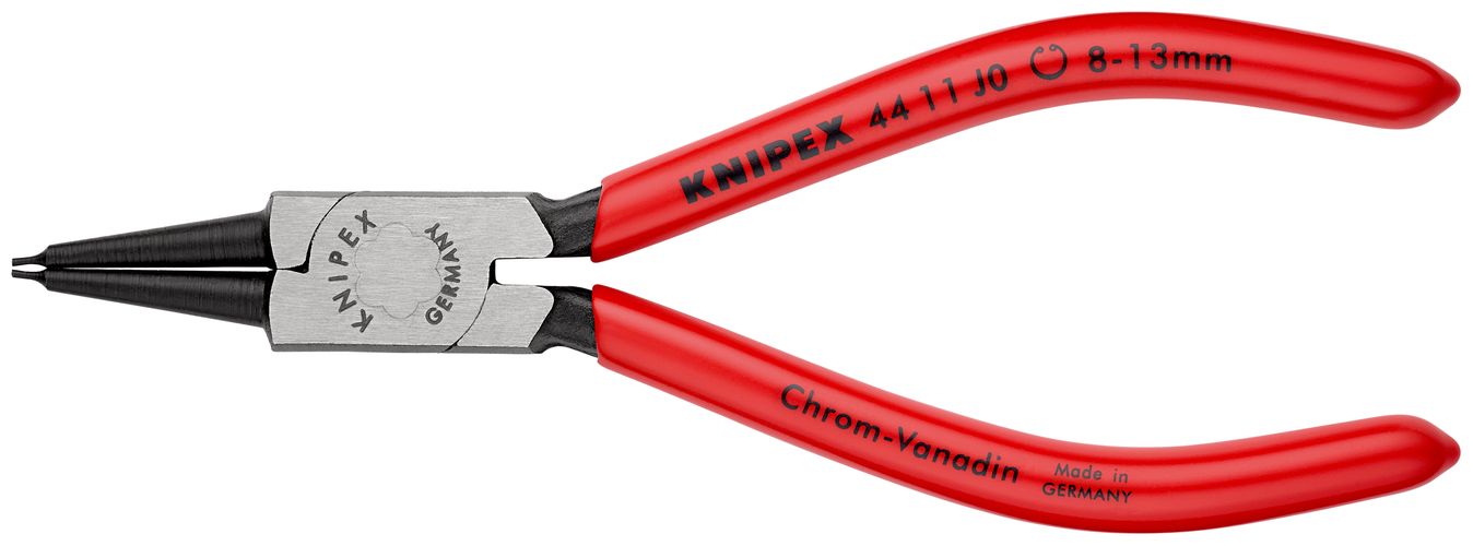 KNIPEX 44 11 J0 SB Circlip Pliers for internal circlips in bore holes plastic coated black atramentized 140 mm (self-service card/blister) 44 11 J0 SB 4003773014904