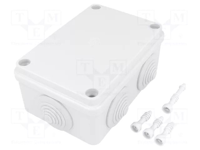 Enclosure: junction box; X: 80mm; Y: 120mm; Z: 50mm; ABS,polystyrene PAWBOL PW-S-BOX206