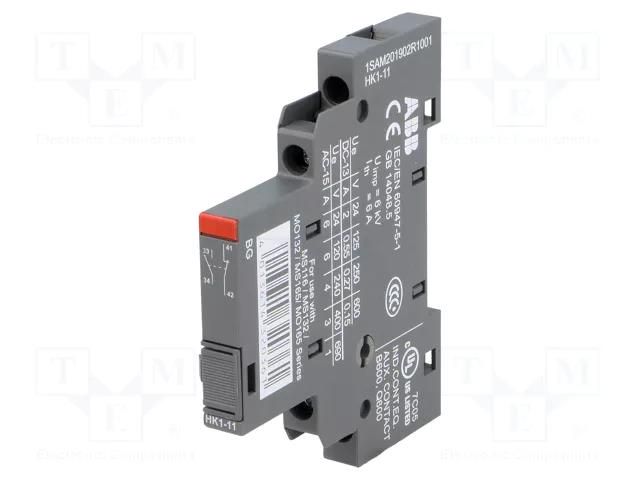 Auxiliary contacts; NO + NC; side; Leads: screw terminals ABB HK1-11