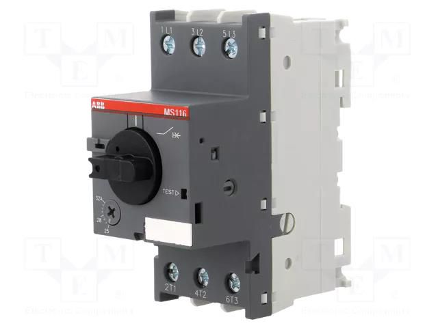 Motor breaker; 15.5kW; 208÷690VAC; for DIN rail mounting; IP20 ABB MS116-32