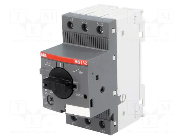 Motor breaker; 0.25kW; 208÷690VAC; for DIN rail mounting; IP20 ABB MS132-1.0
