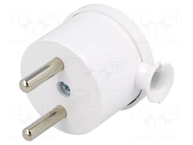 Connector: AC supply; male; plug; 2P; 230VAC; 16A; Type: MINI,round PLASTROL WT-10/WH