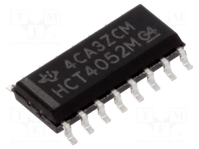IC: digital; demultiplexer,multiplexer; Ch: 2; SMD; SO16; HCT TEXAS INSTRUMENTS CD74HCT4052M
