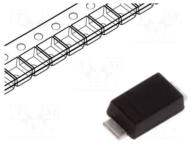Diode: Schottky rectifying; PowerDI®123; SMD; 100V; 1A; reel,tape DIODES INCORPORATED DFLS1100-7