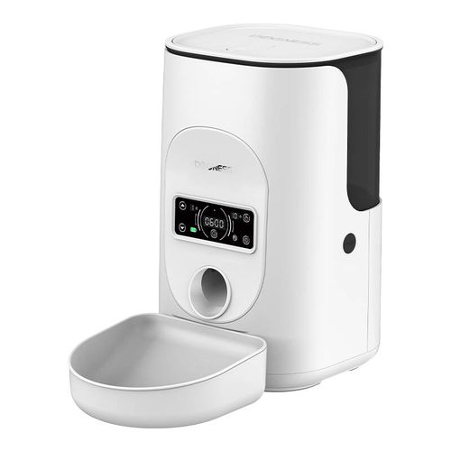 Dogness F17 4L smart food dispenser with plastic bowl (white), Dogness F17 Melamine