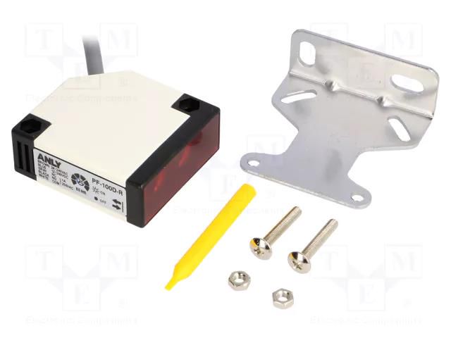 Sensor: photoelectric; Range: 0÷1m; SPDT; DARK-ON,LIGHT-ON; 3A ANLY ELECTRONICS PF100D-R