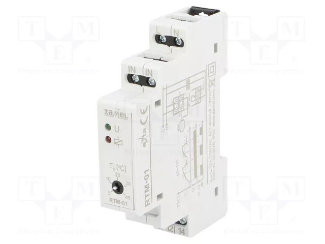 Module: regulator; NTC; temperature; OUT: relay,SPDT; RTM; IP20 ZAMEL RTM-01