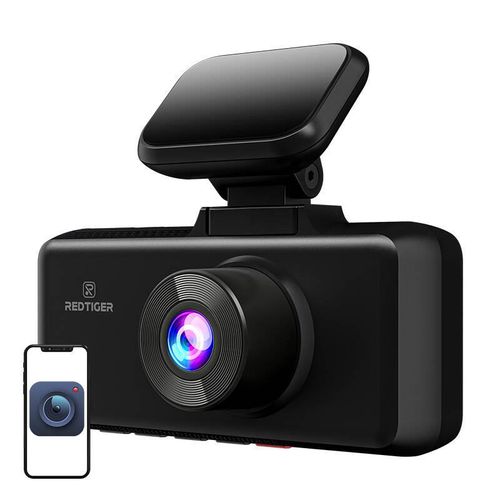 Redtiger F17 Dash cam WiFi Front and Rear Camera (4K, Touch), Redtiger F17