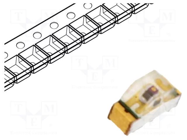 LED; SMD; 0604; red; 28.5÷90mcd; 1.6x1x0.6mm; 155°; 20mA; λd: 626nm BROADCOM (AVAGO) HSMC-C120