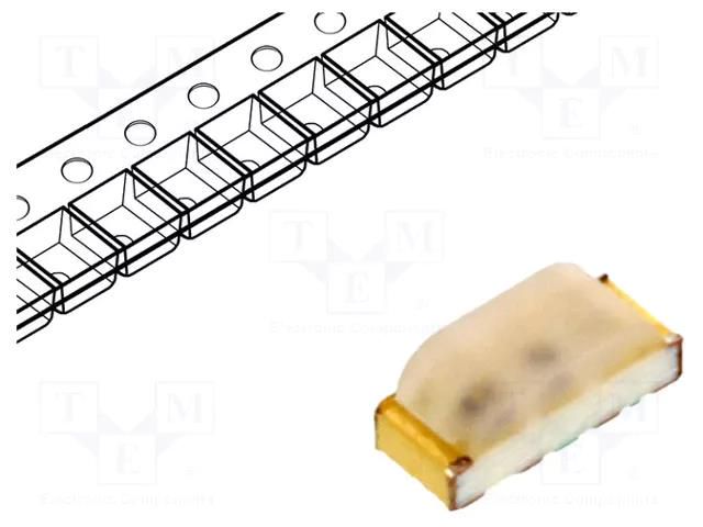 LED; SMD; 1004; RGB; 2.5x1x1mm; 120°; 20mA; λd: 470nm,572nm,626nm BROADCOM (AVAGO) HSMF-C113