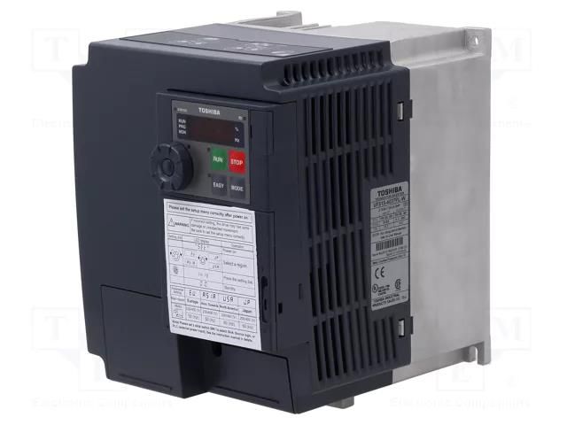 Vector inverter; 4kW; 3x380VAC; 3x380÷500VAC; 0÷10V; Display: LED TOSHIBA VFS15-4037PL-W