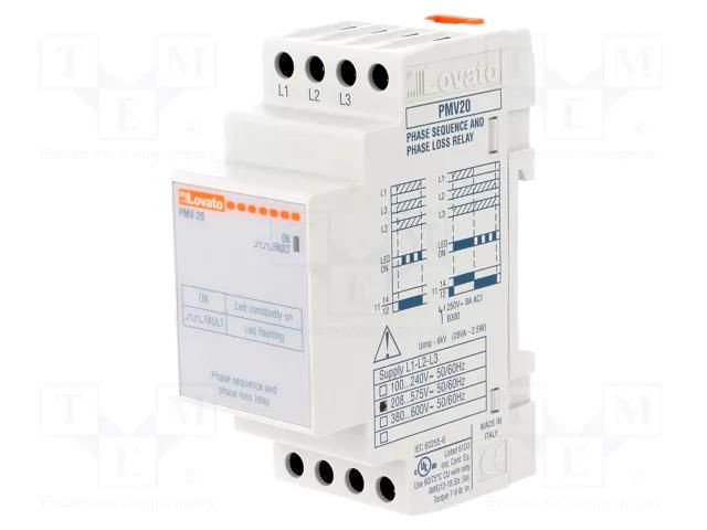 Voltage monitoring relay; phase sequence,phase failure; PMV LOVATO ELECTRIC PMV20A575