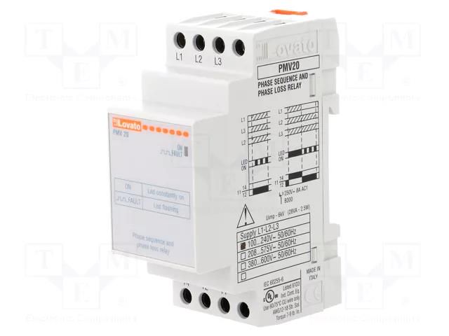 Voltage monitoring relay; phase sequence,phase failure; PMV LOVATO ELECTRIC PMV20A240