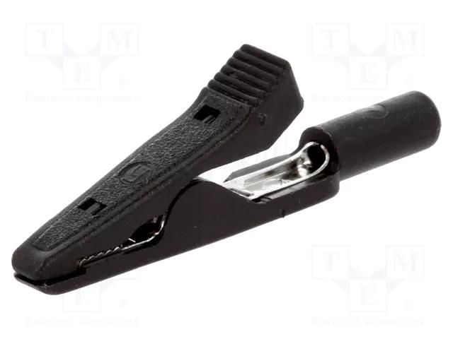 Crocodile clip; 70VDC; black; Socket size: 2mm BEHA-AMPROBE TL390451