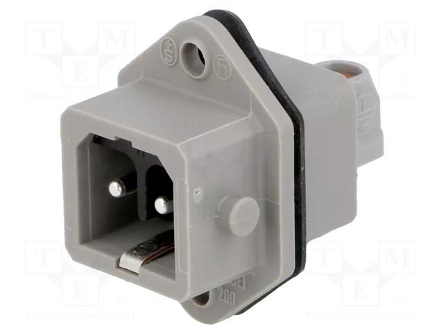 Connector: rectangular; ST; socket; male; PIN: 2; coded; tinned; IP54 HIRSCHMANN STASEI200