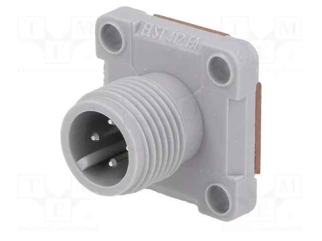 Connector: M12; socket; PIN: 4; male; E; IP67 HIRSCHMANN ELST412FA