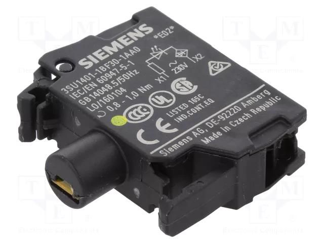Illuminating unit; 22mm; 3SU1.5; -25÷70°C; Illumin: LED; front SIEMENS 3SU1401-1BF30-1AA0