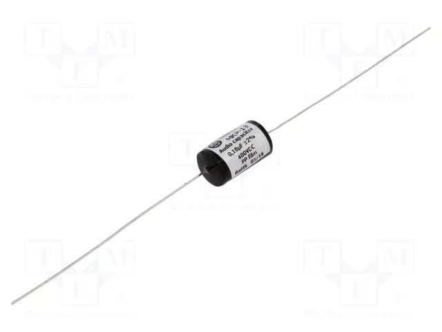 Capacitor: polypropylene; 0.18uF; 400VDC; ±2%; Ø8.7x18mm; THT MIFLEX MKP13-0.18U/400