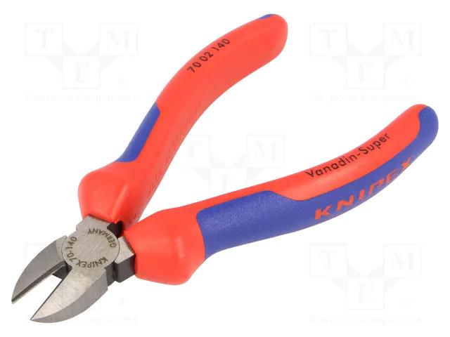 Pliers; side,cutting; ergonomic two-component handles; 140mm KNIPEX KNP.7002140