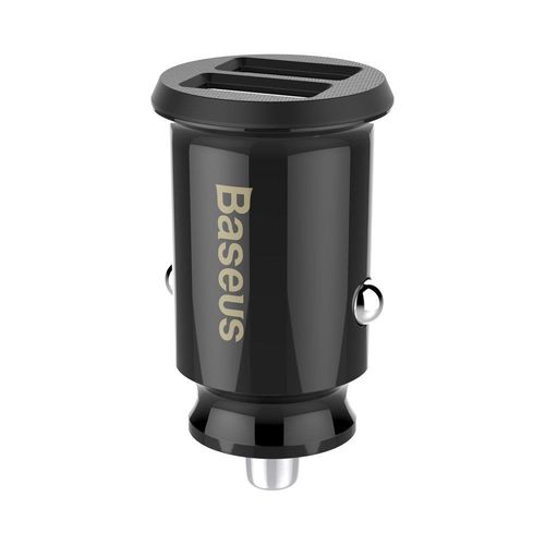 Baseus Grain Car Charger CCALL-ML01 mini charger 2x USB-A 3.1A - black, Baseus 6953156276512 6953156276512