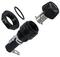 FUSE HOLDER, 5 X 20MM, PANEL MOUNT BK/HTB-34M-R