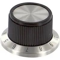 STRAIGHT KNURLED SKIRT KNOB, 6.35MM PKD70B101/4.